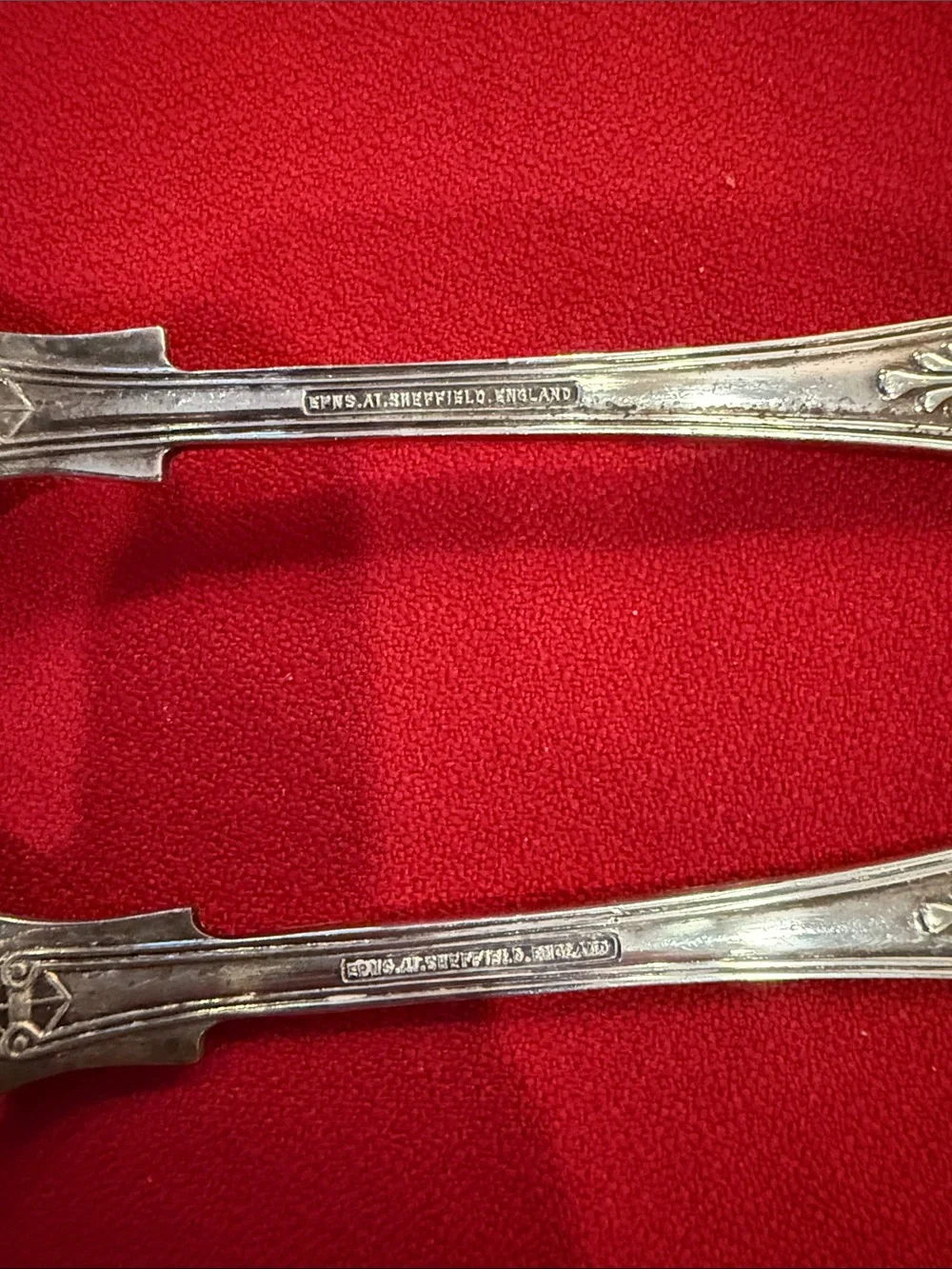 Vintage Silver-Tone Floral Fruit Salad Servers - Silver Sheffield EPNS